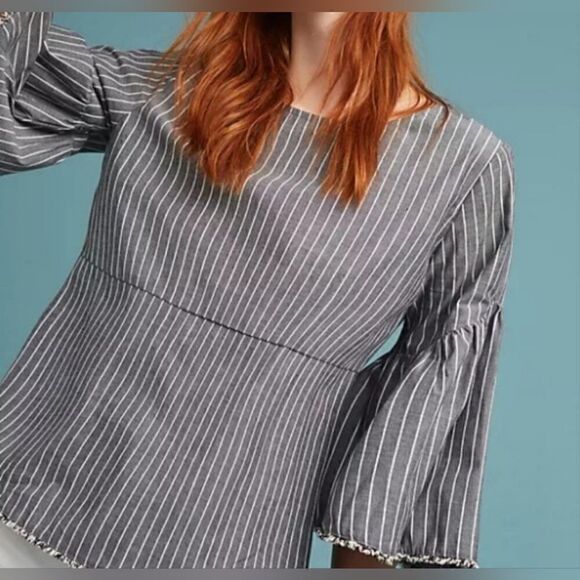 Anthropologie Dolan Striped Bell Sleeve Top size S - Picture 1 of 6